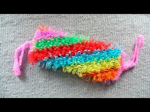 Разноцветная мочалка крючком