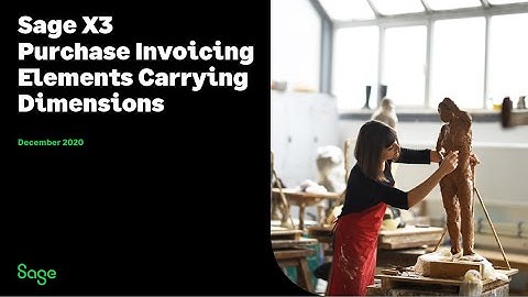 Sage X3 - Support North America - Purchase invoicing elements carrying dimensions