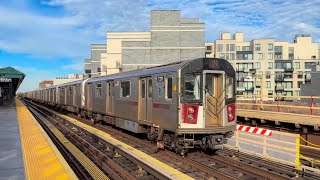 PM Rush Hour: R188 7/7X Trains at 52 St-Lincoln Av with NEW Manhattan-bound platform