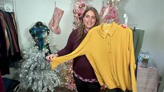 Denim Co. Rib Knit Button Front Blouse On Qvc