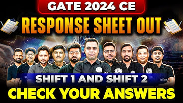 GATE 2024 Civil Engineering | Response Sheet Out | All Shifts | How To Download Answer Key