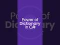 Power of Dictionary in C# (Using dictionary in ASP.NET Core) #aspnetcore #csharp #dotnetcore