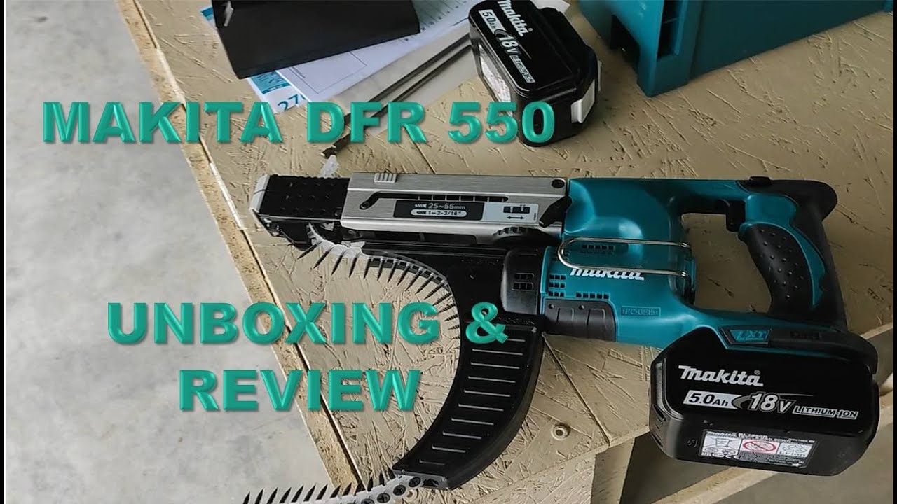 Makita DFR550 RTJX 18V Cordless Feed Screwdriver Unboxing and Review - YouTube