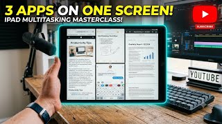 How to Multitask 3 Apps on One Screen on iPad #ipad