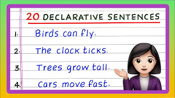 Declarative Sentences | 20 Declarative Sentences | Updated Video with Simple Examples