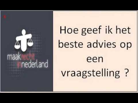 Video: Hoe Stel Je Een Vraag Aan Een Advocaat?