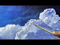 How to paint clouds for beginners with acrylic 45