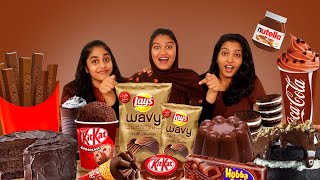 EATING ONLY CHOCOLATE FOOD FOR 24 HOURS 🍩🍫 CHALLENGE | PULLOTHI