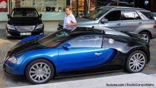 Girl Drives Bugatti Veyron 16.4 in Monaco - Start Up | Epic Combo's - 1080p HD 2x Bugatti Veyron Eb16 4 Sound 1080p Hd