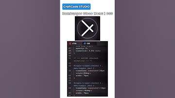Hamburger Close Menu | CSS |  CraftCode STUDIO #coding #craftcodestudio #frontend #webdevelopnent