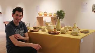 Yellow glazed English teaset: Tea time with the Devil, Hamish Jackson