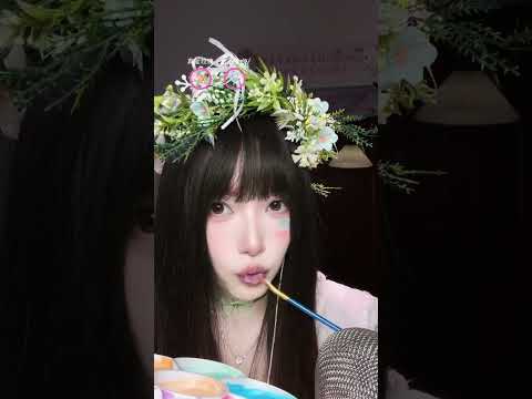 【ASMR】パイナップル姫のヨーグルトお絵かき🍍 とろとろクリーミーな癒やし音 #ASMR #ロールプレイ #睡眠導入#shorts