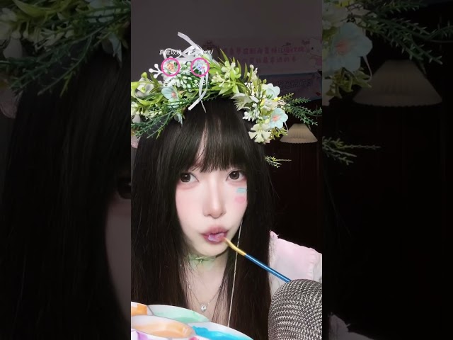 【ASMR】パイナップル姫のヨーグルトお絵かき🍍 とろとろクリーミーな癒やし音 #ASMR #ロールプレイ #睡眠導入#shorts