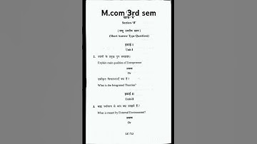 Entrepreneurship Skills Development 2024 M.com 3rd sem