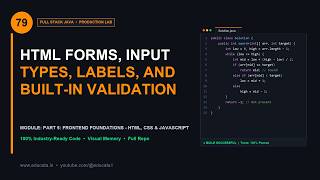 FS-079: HTML FORMS, INPUT TYPES, LABELS, AND BUILT-IN VALIDATION | Full Stack Java