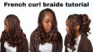 Short French Curl Braids Tutorial | Quick & Easy Protective Style