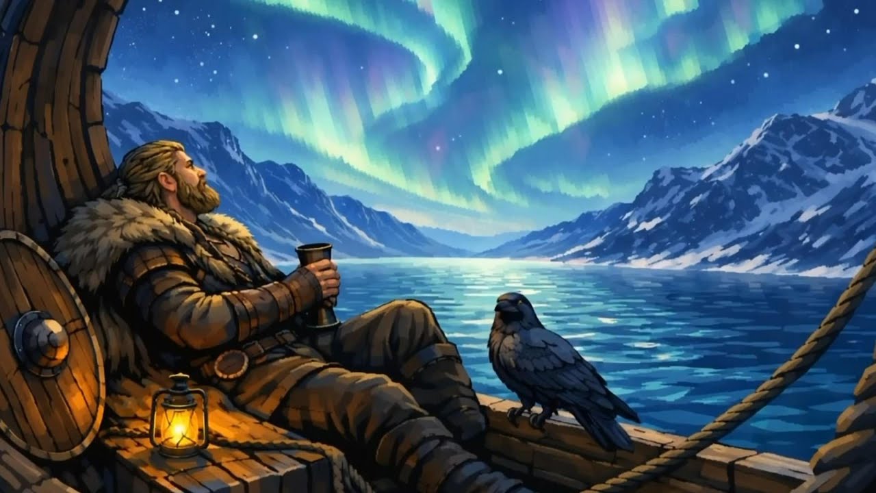 Silent Tundra Walk (Viking Aurora Lofi • No Vocals) | NordByte LoFi