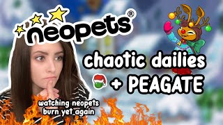 neopets dailies & not chill (discussing the INSANE pea drama)