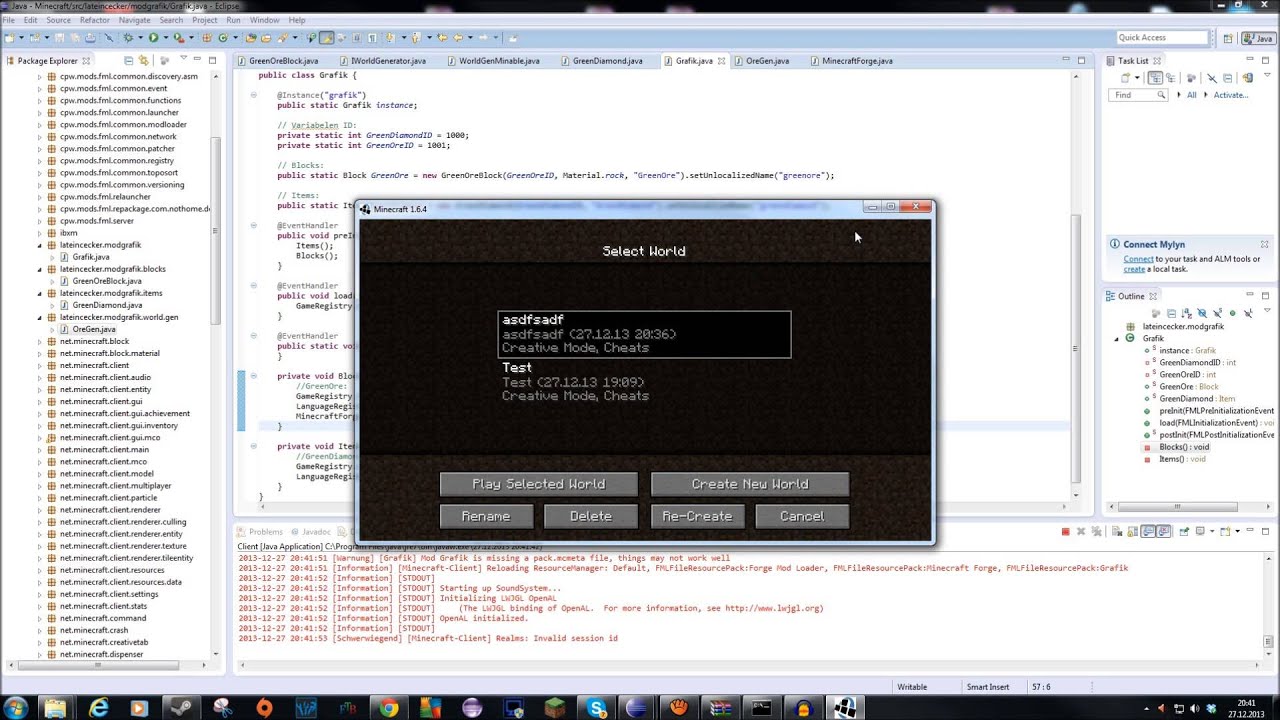 Minecraft [1.6.4] Forge mod Programmieren 05 / Block Harvest Level ...