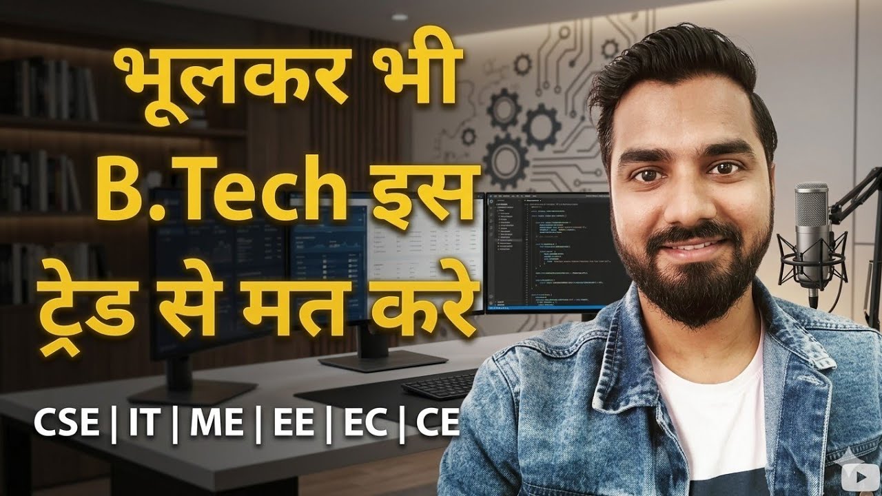 भूलकर भी इस ट्रेड से मत करे|  करियर बर्बाद हो जायेगा | CSE, AI, EE, EC,ME | Best b.tech Trade 🔥🔥