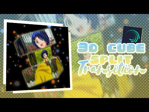 3d cute split aesthetic inspired ae transition on alight motion - Pinkiue