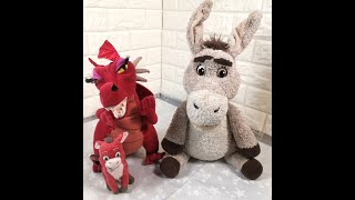 SHREK   Donkey TALKING & Dragon Wife Elizabeth & Dronky Baby Soft Toy Bundle screenshot 4