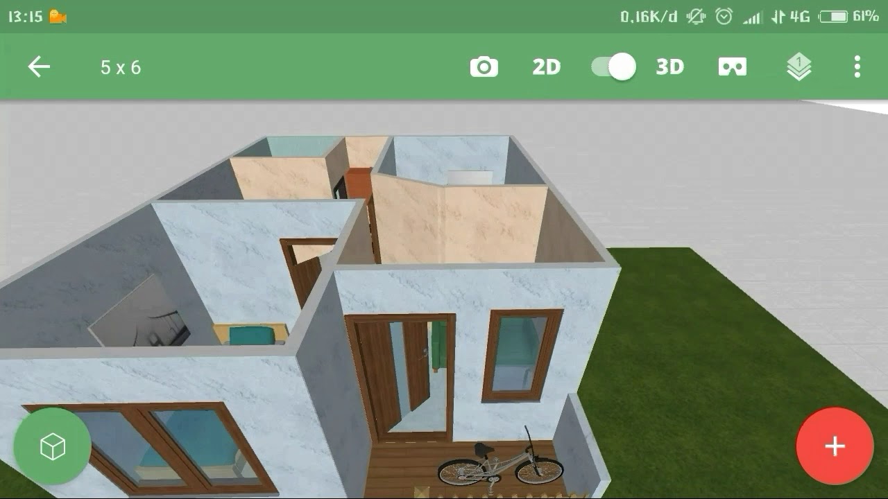 desain rumah  minimalis ukuran  5  x  6  dengan 2 kamar tidur 