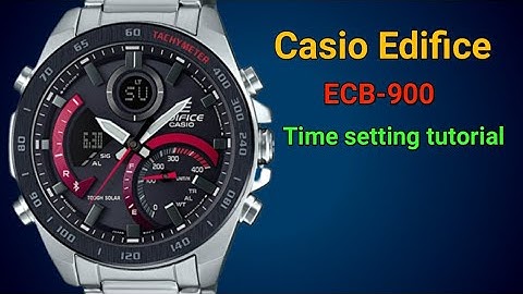 Casio Edifice ECB-900 (5582) Time setting tutorial. TrendWatchLab.