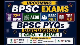 Last 5 Year BPSC PYQ Marathon: Geography & Environment | 72nd BPSC & AEDO Special #bpsc #bpscexam