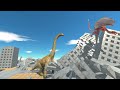 NEW BIGGEST UNIT BRACHIOSAURUS in Destroyable City vs ALL UNITS Animal Revolt Battle Simulator