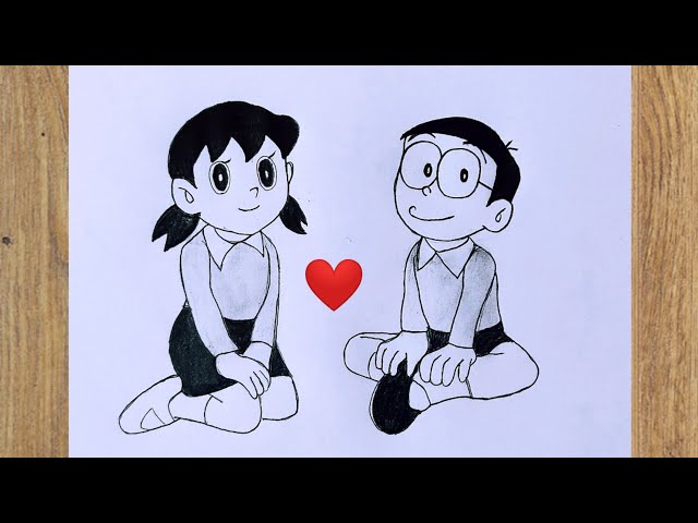 Doraemon Nobita and Shizuka illustration, Drawing Doraemon Wii Shizuka  Minamoto Coloring book, doraemon transparent background PNG clipart |  HiClipart