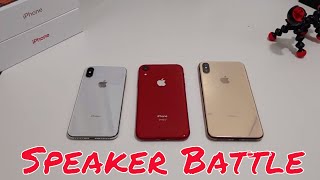 Iphone XR vs Iphone XS Max vs iPhone X Ultimate Speaker Battle