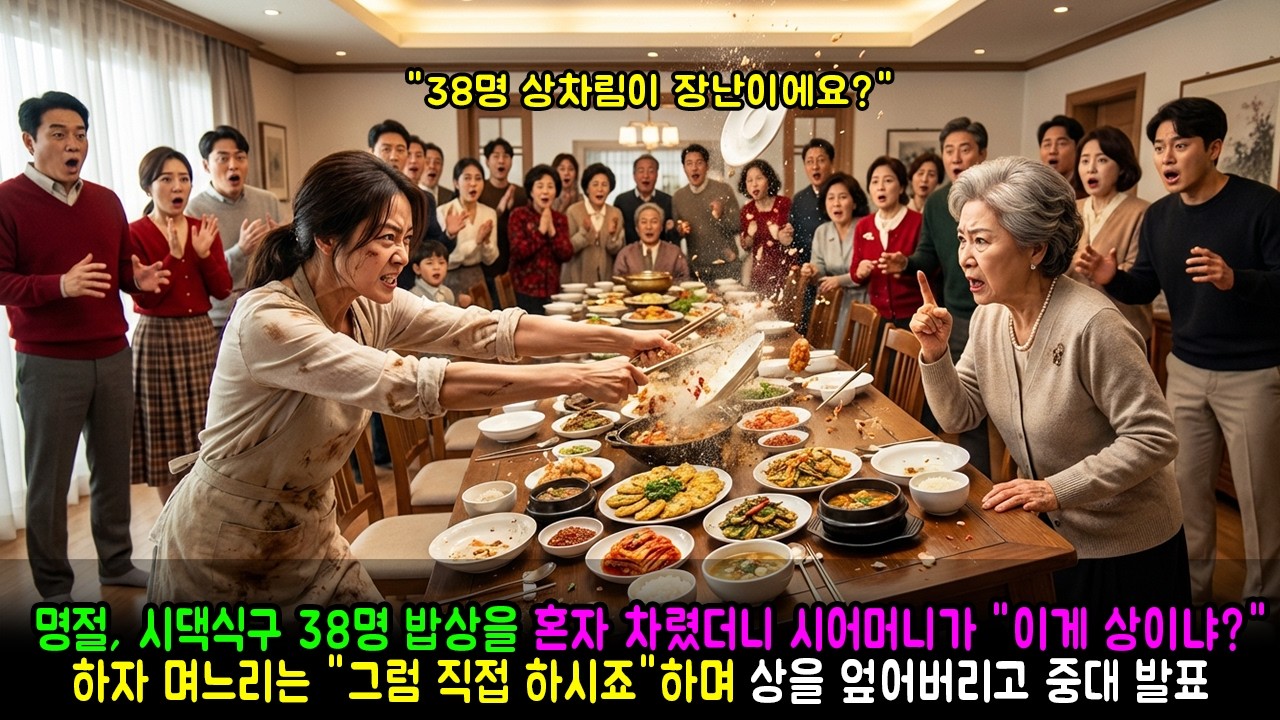 명절, 시댁식구 38명 밥상을 혼자 차렸더니 시어머니가 