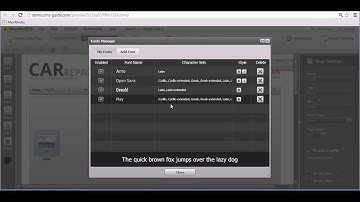 HTML CMS templates - Add new font