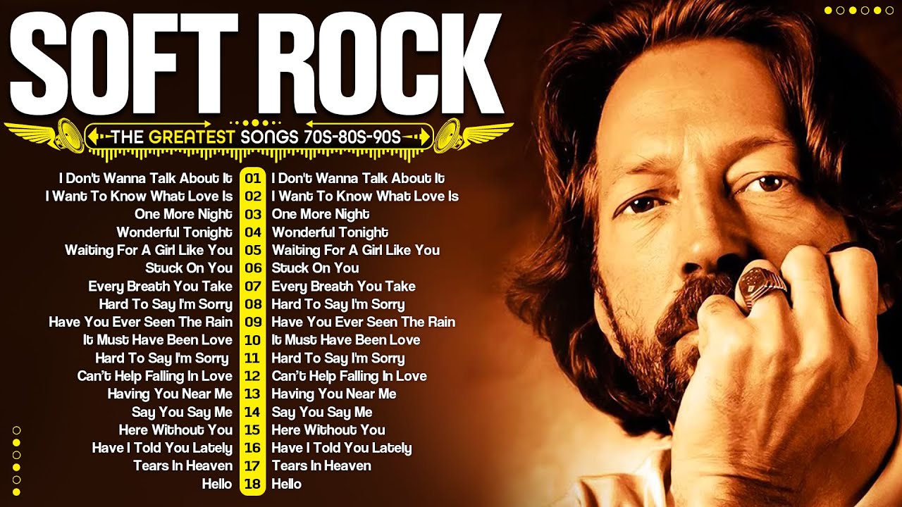 Eric Clapton, Phil Collins, Rod Stewart, Lionel Richie, Bee Gees | Soft Rock Love Songs 70s 80s 90s