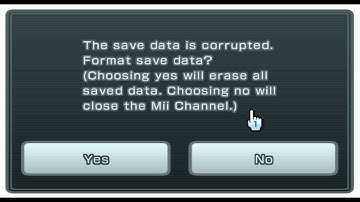 Corrupted Save Data and Mii Data in the Mii Channel
