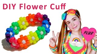 Kandi Tutorial Flower Cuff