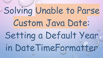 Solving Unable to Parse Custom Java Date: Setting a Default Year in DateTimeFormatter