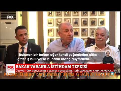 Akp li Sanayi Teknoloji Bakanı Mustafa VARANK, Kuzeni Fatma GRANK'ı unutmuş. Bakan Yardımcısı.