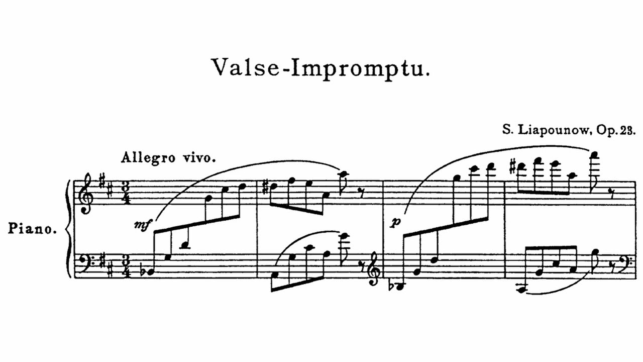 Lyapunov Op.23, Valse Impromptu No.1 in D Major