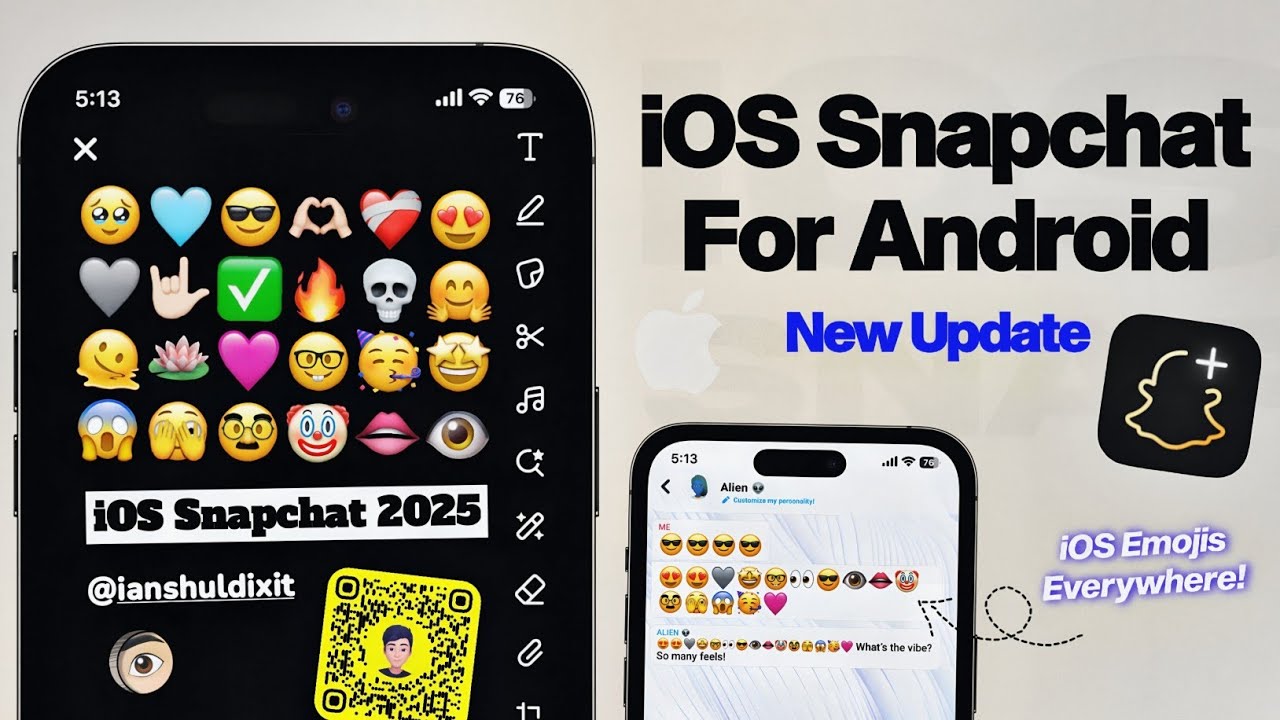 iOS Snapchat on Android Latest Version 2025 🍎 | Snapchat iOS Emojis for Android | iPhone Snapchat!