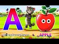 Phonics Song 2 with TWO Words in 3D - A For Apple🍎🍏- ABC Alphabet Songs with Sounds for Children's