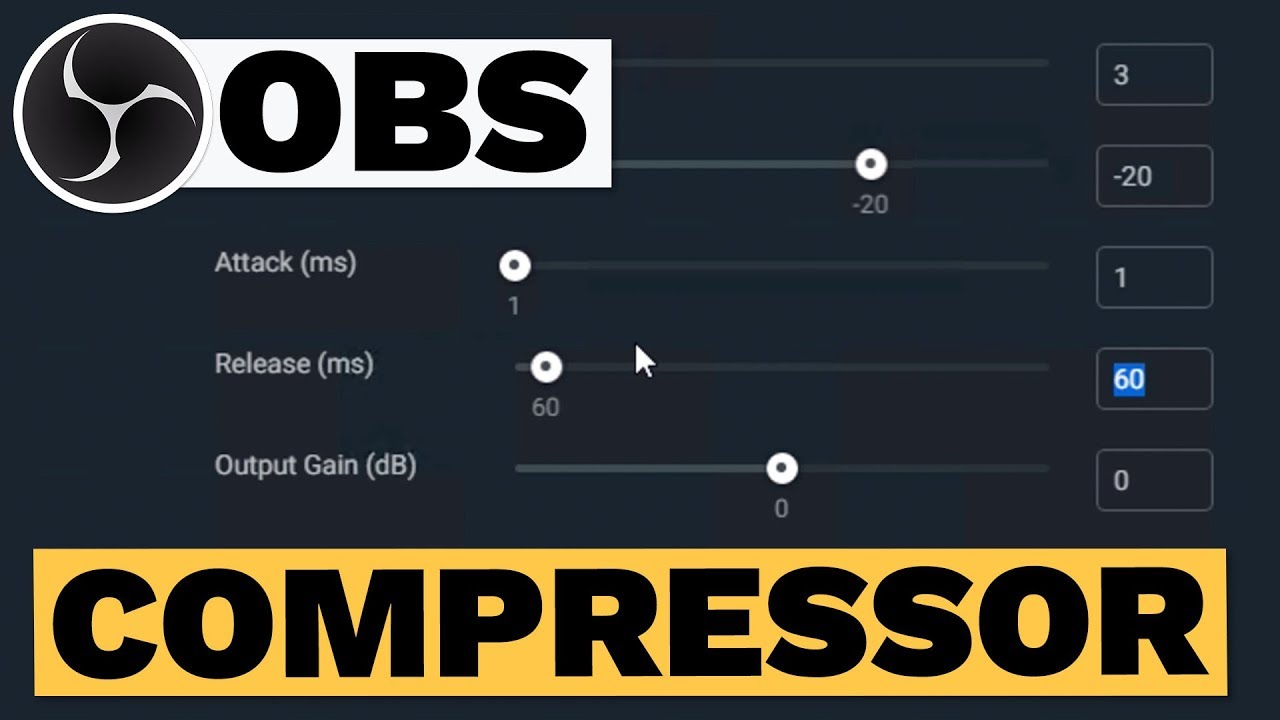 Obs Compressor Tutorial Best Settings Youtube