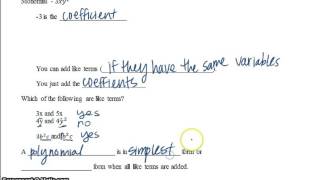 4-2 Adding and Subtracting Polynomials
