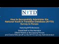 How to successfully administer the national youth in transition database nytd survey in person ad