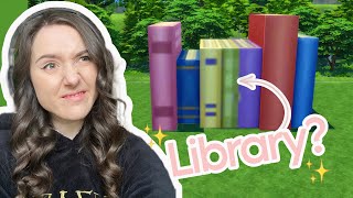 Building a Library in The Shape of Books in The SIMS 4 Build Challenge