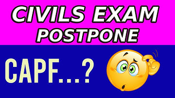 UPSC CIVILS 2021 EXAM POSTPONE // What about CAPF AC EXAM ?? // CAPF 2021 EXAM