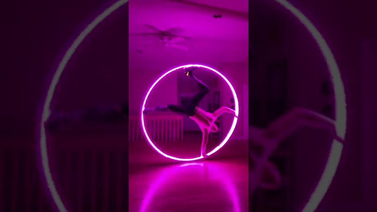 Circus wheel acrobatics