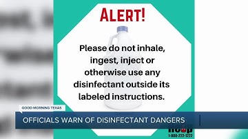 Officials warn of disinfectant dangers