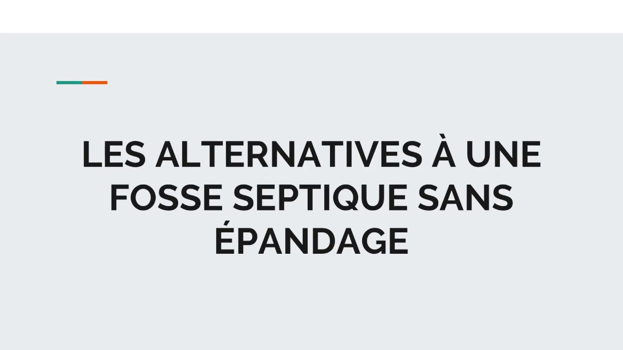 Fosse septique sans épandage, c'est possible YouTube — free download